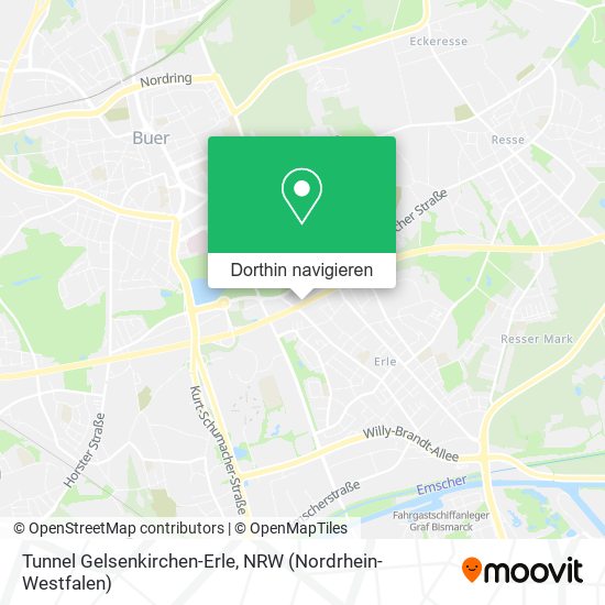 Tunnel Gelsenkirchen-Erle Karte
