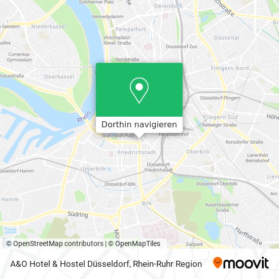 A&O Hotel & Hostel Düsseldorf Karte