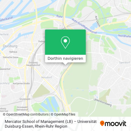 Mercator School of Management (LB) – Universität Duisburg-Essen Karte