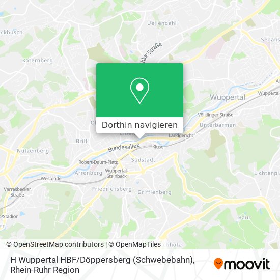 H Wuppertal HBF / Döppersberg (Schwebebahn) Karte