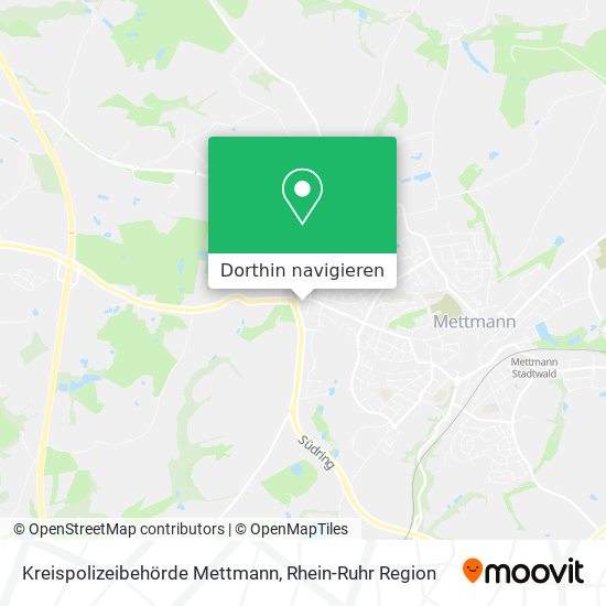 Kreispolizeibehörde Mettmann Karte
