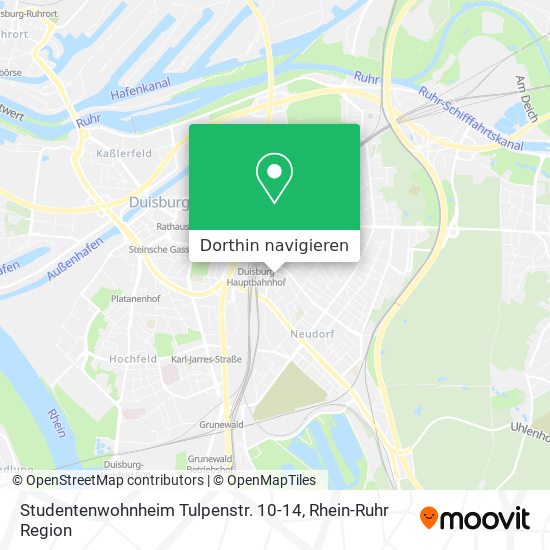Studentenwohnheim Tulpenstr. 10-14 Karte
