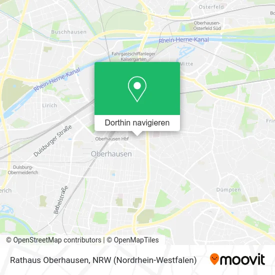 Rathaus Oberhausen Karte