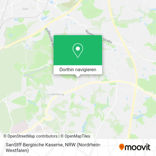 SanStff Bergische Kaserne Karte