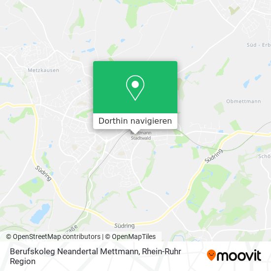 Berufskoleg Neandertal Mettmann Karte