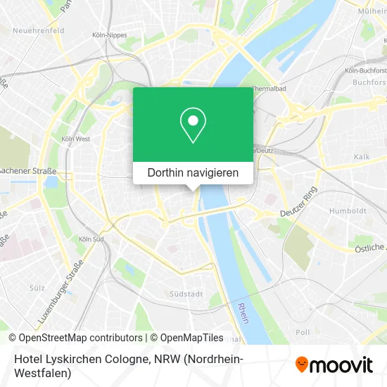 Hotel Lyskirchen Cologne Karte