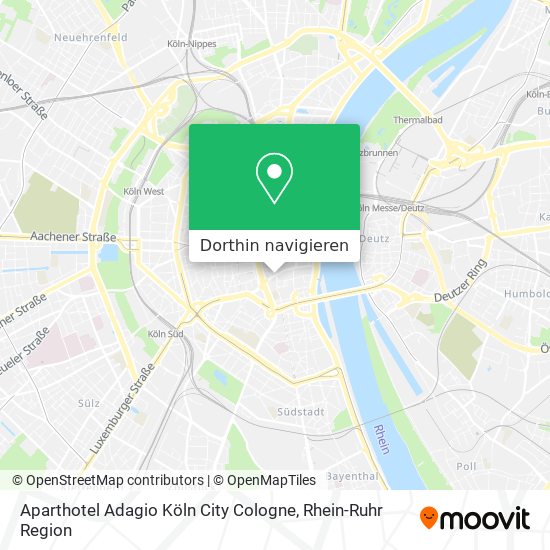 Aparthotel Adagio Köln City Cologne Karte