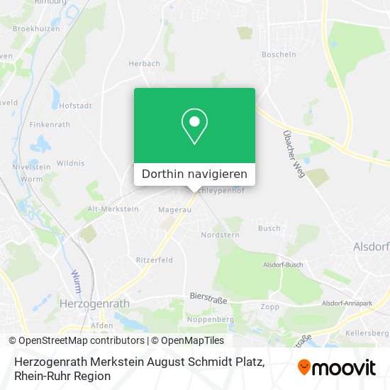 Herzogenrath Merkstein August Schmidt Platz Karte