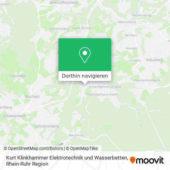 Kurt Klinkhammer Elektrotechnik und Wasserbetten Karte
