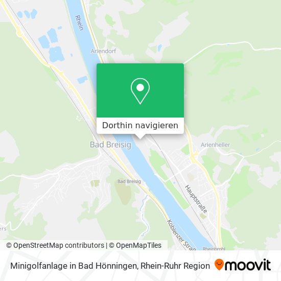 Minigolfanlage in Bad Hönningen Karte