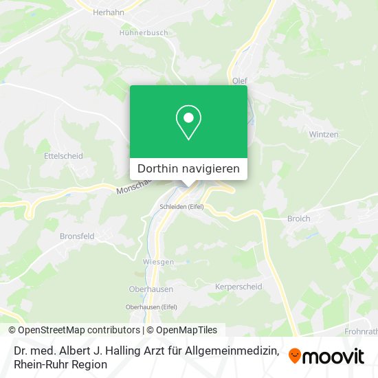 Dr. med. Albert J. Halling Arzt für Allgemeinmedizin Karte