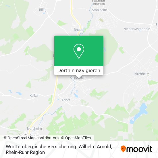 Württembergische Versicherung: Wilhelm Arnold Karte