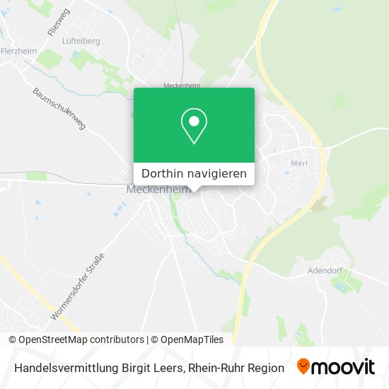 Handelsvermittlung Birgit Leers Karte