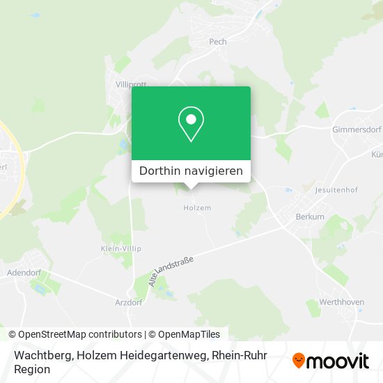 Wachtberg, Holzem Heidegartenweg Karte