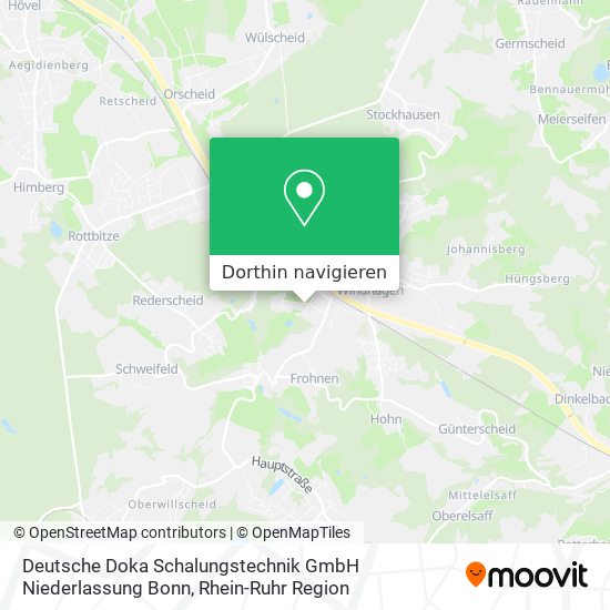 Deutsche Doka Schalungstechnik GmbH Niederlassung Bonn Karte