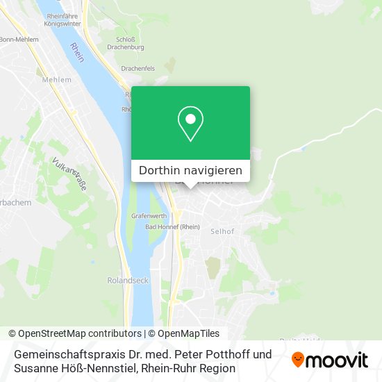 Gemeinschaftspraxis Dr. med. Peter Potthoff und Susanne Höß-Nennstiel Karte