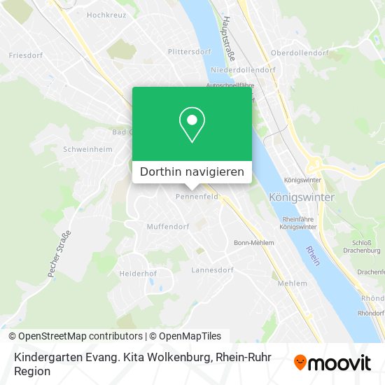 Kindergarten Evang. Kita Wolkenburg Karte
