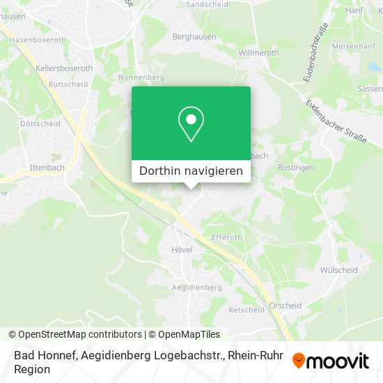 Bad Honnef, Aegidienberg Logebachstr. Karte