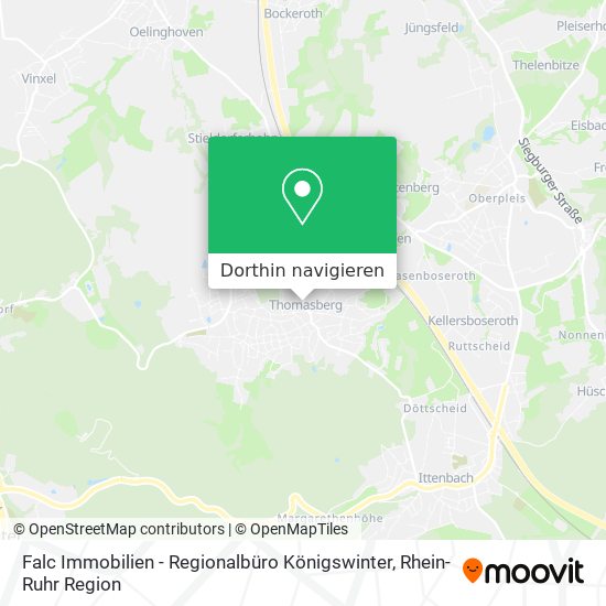 Falc Immobilien - Regionalbüro Königswinter Karte