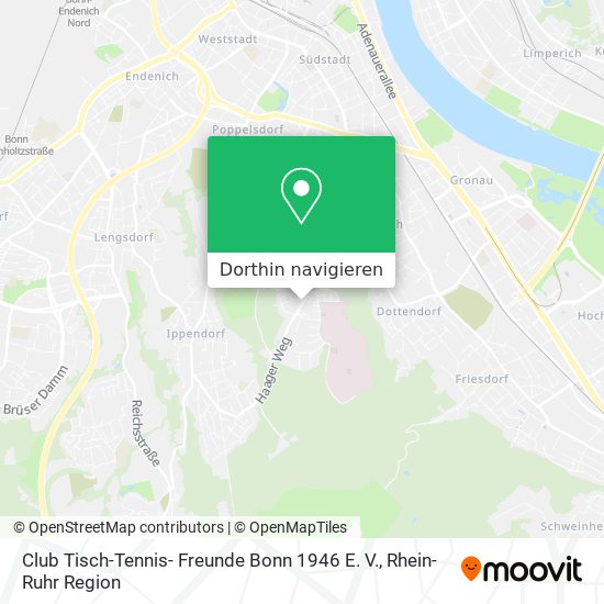 Club Tisch-Tennis- Freunde Bonn 1946 E. V. Karte