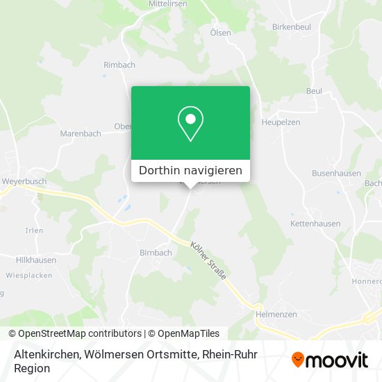 Altenkirchen, Wölmersen Ortsmitte Karte