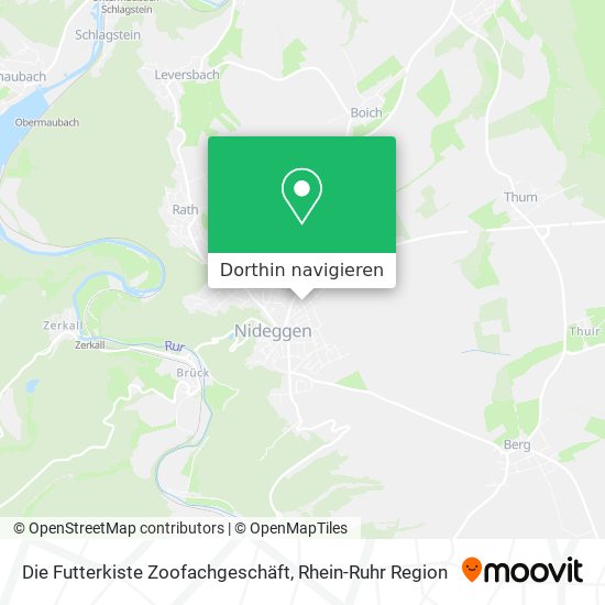 Die Futterkiste Zoofachgeschäft Karte