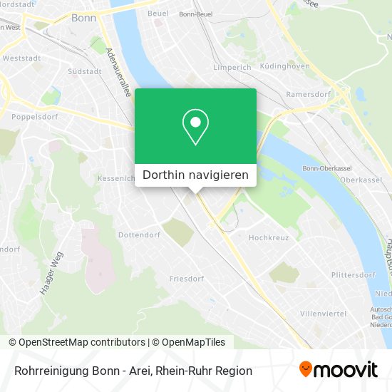 Rohrreinigung Bonn - Arei Karte