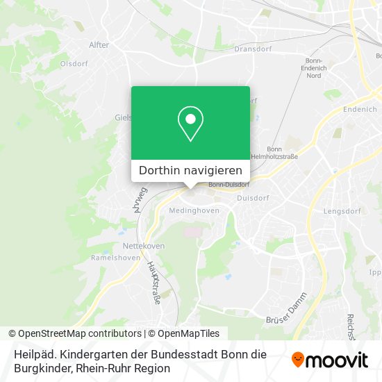 Heilpäd. Kindergarten der Bundesstadt Bonn die Burgkinder Karte