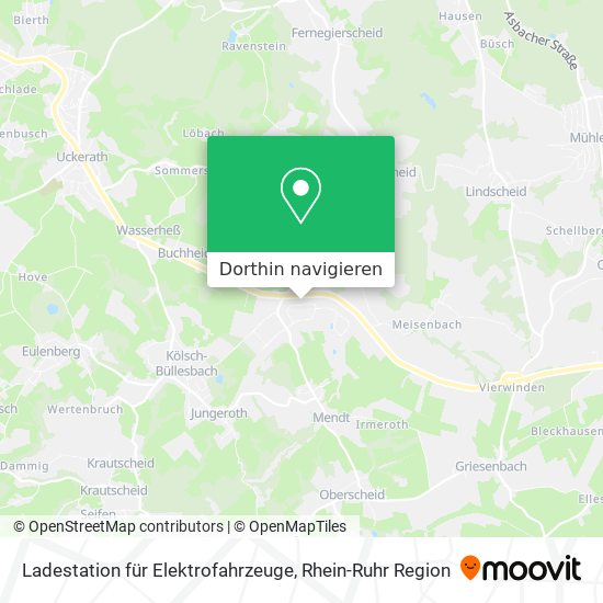 Ladestation für Elektrofahrzeuge Karte