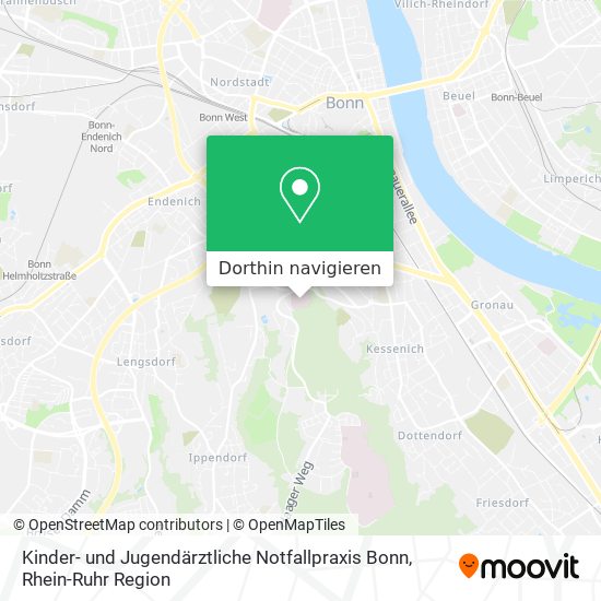 Kinder- und Jugendärztliche Notfallpraxis Bonn Karte