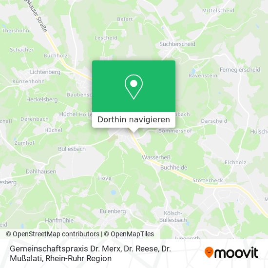 Gemeinschaftspraxis Dr. Merx, Dr. Reese, Dr. Mußalati Karte