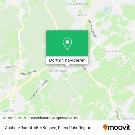 Aachen/Raafstraße/Belgien Karte