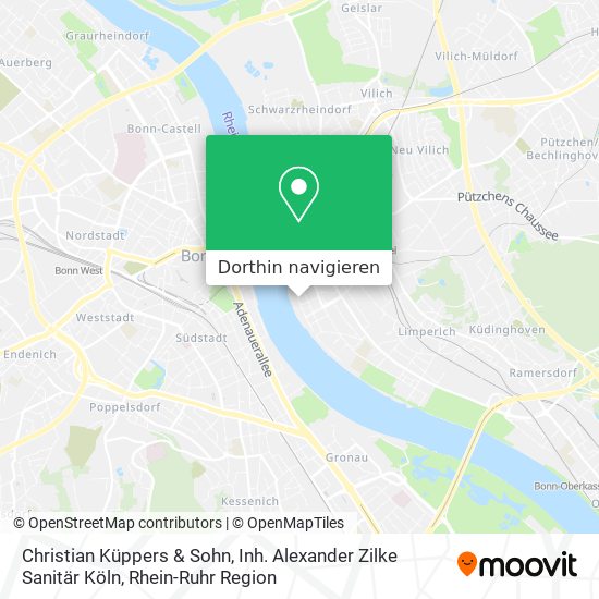 Christian Küppers & Sohn, Inh. Alexander Zilke Sanitär Köln Karte