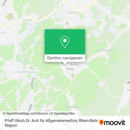 Pfaff Ulrich Dr. Arzt für Allgemeinmedizin Karte