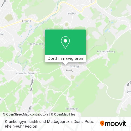 Krankengymnastik und Maßagepraxis Diana Puts Karte