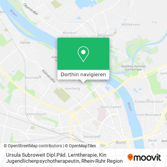 Ursula Subroweit Dipl.Päd. Lerntherapie, Kin Jugendlichenpsychotherapeutin Karte