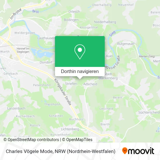 Charles Vögele Mode Karte