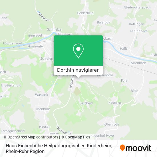 Haus Eichenhöhe Heilpädagogisches Kinderheim Karte