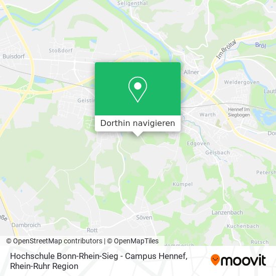 Hochschule Bonn-Rhein-Sieg - Campus Hennef Karte