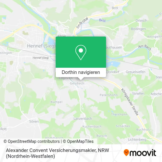 Alexander Convent Versicherungsmakler Karte