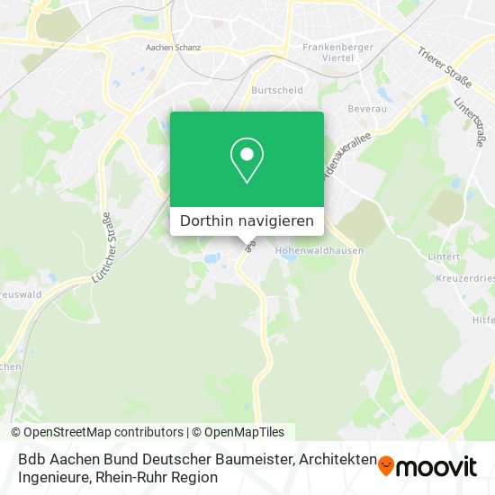 Bdb Aachen Bund Deutscher Baumeister, Architekten Ingenieure Karte