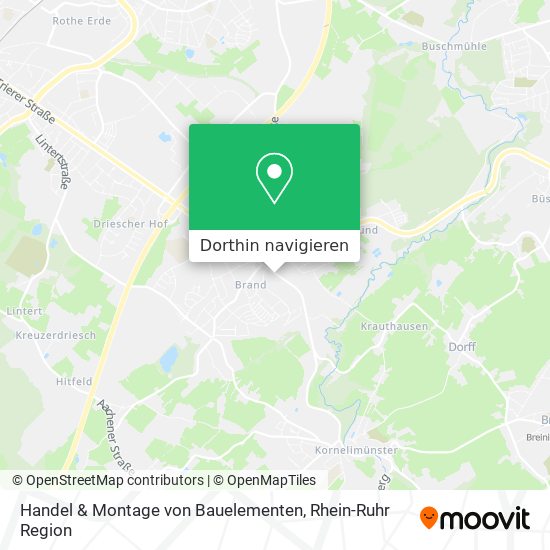 Handel & Montage von Bauelementen Karte