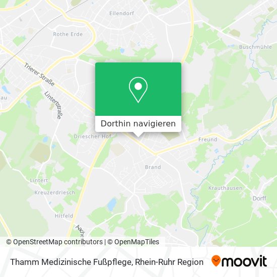 Thamm Medizinische Fußpflege Karte