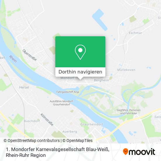 1. Mondorfer Karnevalsgesellschaft Blau-Weiß Karte