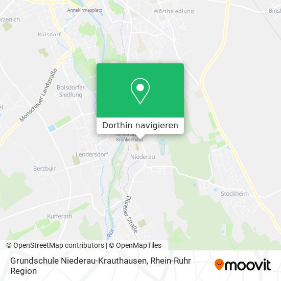 Grundschule Niederau-Krauthausen Karte