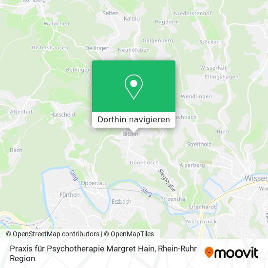 Praxis für Psychotherapie Margret Hain Karte