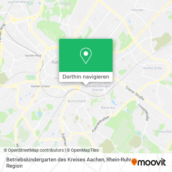 Betriebskindergarten des Kreises Aachen Karte