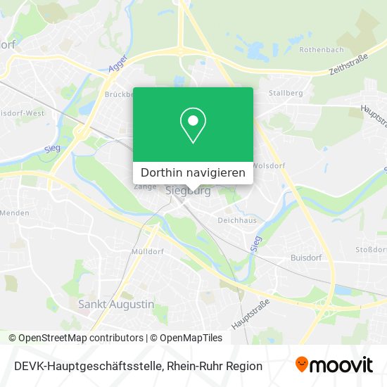 DEVK-Hauptgeschäftsstelle Karte