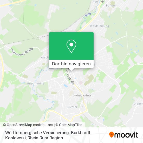 Württembergische Versicherung: Burkhardt Koslowski Karte