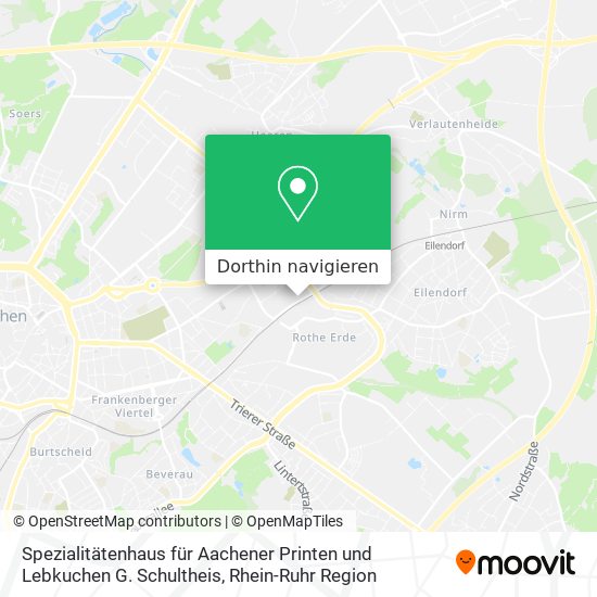 Spezialitätenhaus für Aachener Printen und Lebkuchen G. Schultheis Karte